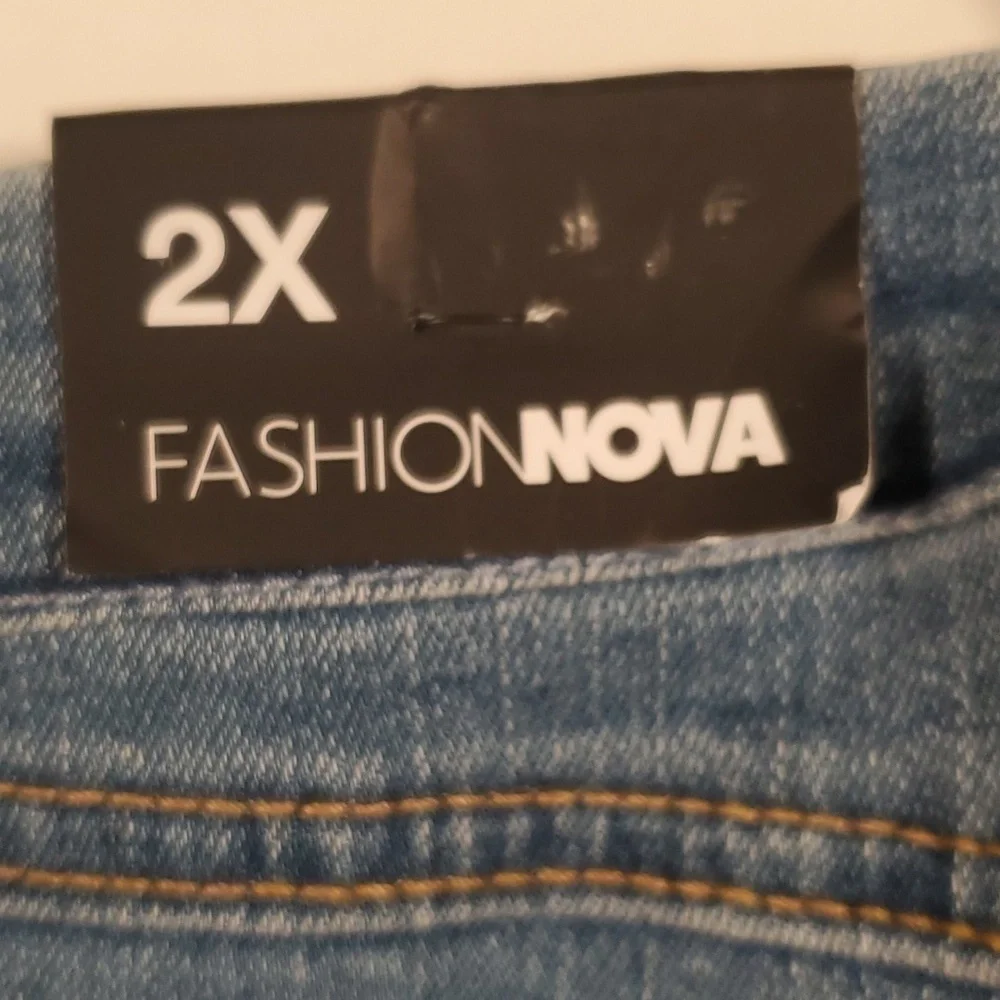 Fashion Nova blue Jean's Elastic waist Sixe 2XL NWTG